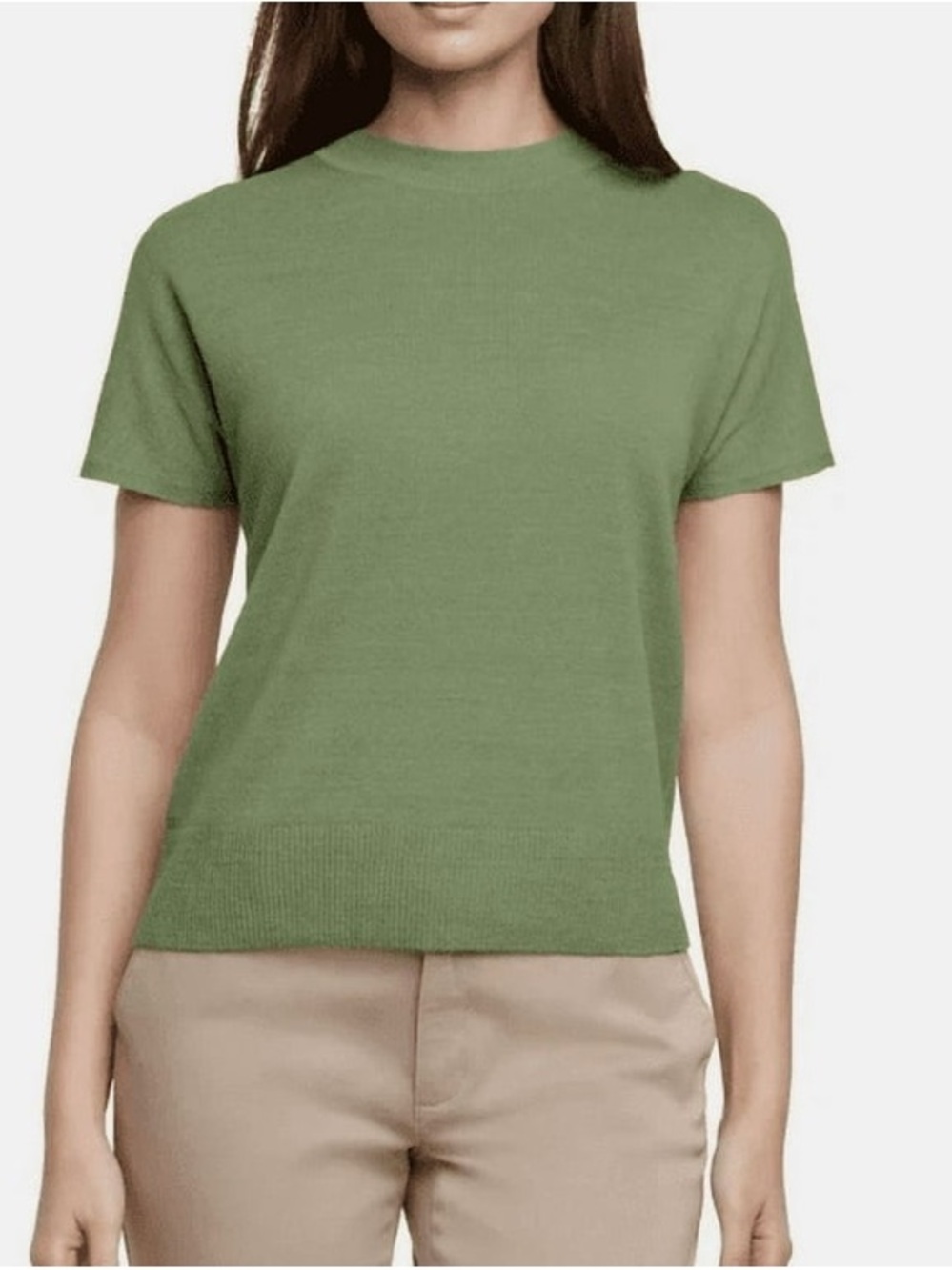 Banana Republic Women's Linen Blend Short Sleeve Top